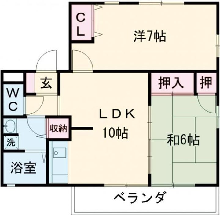 三重県伊賀市緑ケ丘中町(アパート)の賃貸物件の間取り
