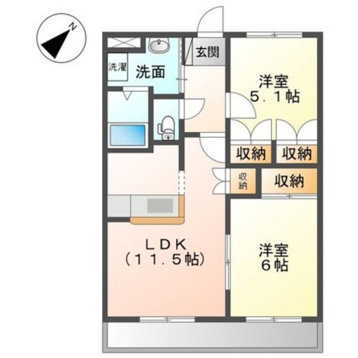 プロニティ オオフク壱番館の間取り