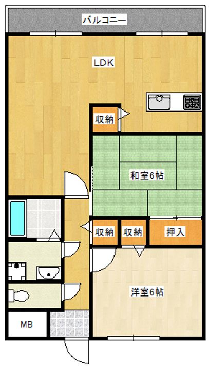 長楽園1番館マンションの間取り