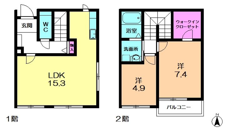 京都府木津川市兜台4(一戸建)の賃貸物件の間取り
