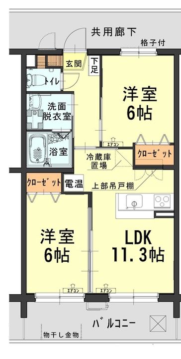岡山県岡山市南区福富東1(マンション)の賃貸物件の間取り