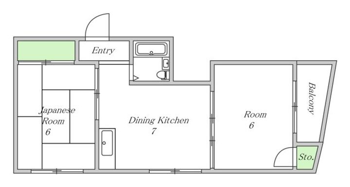 大阪府大阪市北区長柄西2(マンション)の賃貸物件の間取り