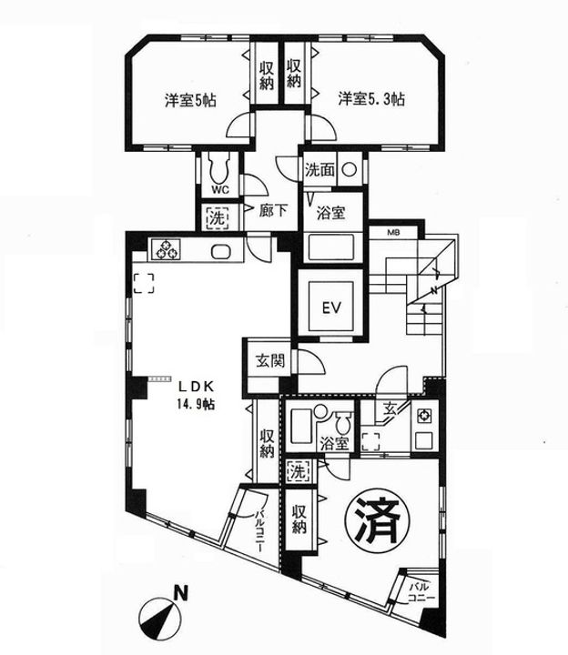 ル・パルク上原の間取り