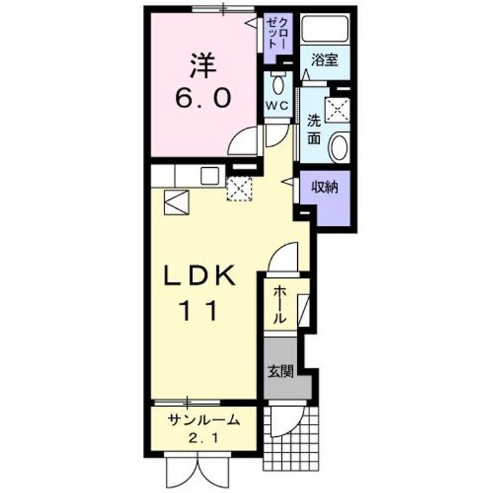 兵庫県豊岡市今森(アパート)の賃貸物件の間取り