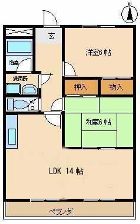 エスポワール西原の間取り