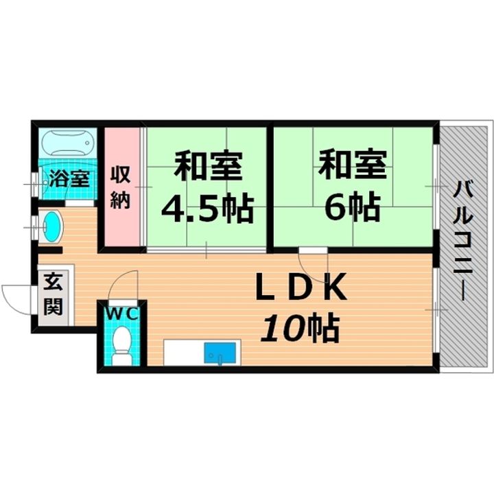 大阪府守口市南寺方東通3(マンション)の賃貸物件の間取り