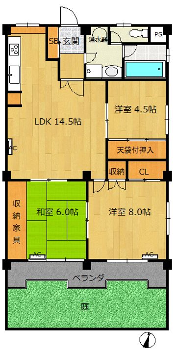 キャスル澤井の間取り