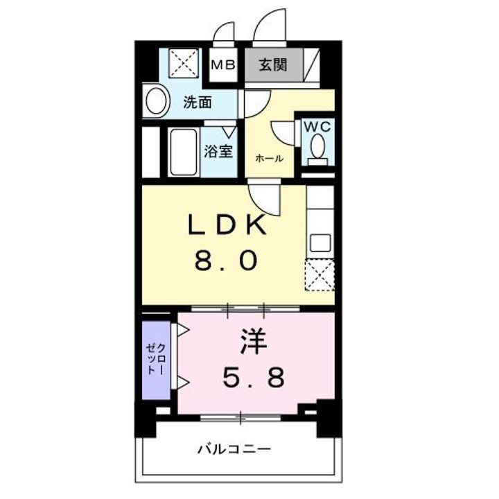 京都府亀岡市亀岡駅北1(マンション)の賃貸物件の間取り