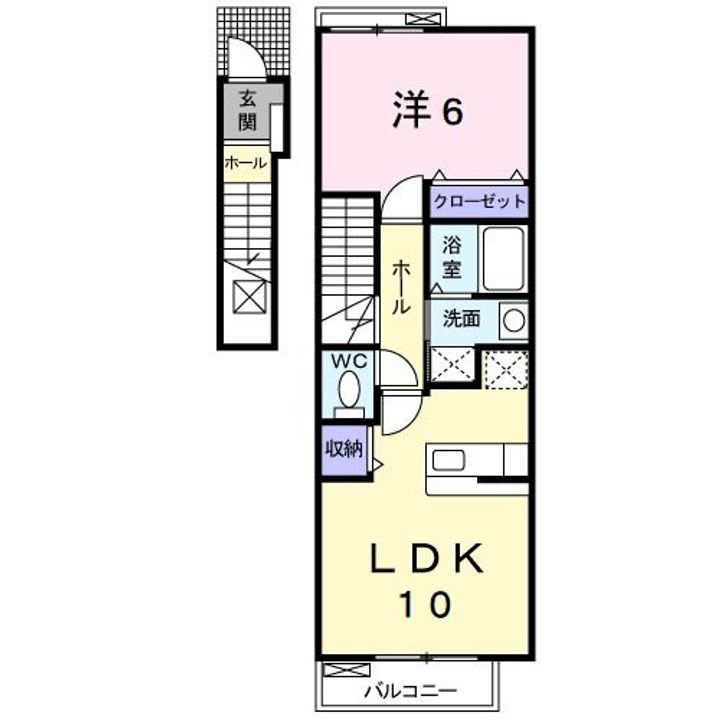 大阪府門真市三ツ島4(アパート)の賃貸物件の間取り