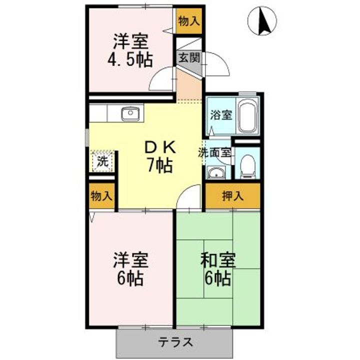 神奈川県中郡二宮町緑が丘1(アパート)の賃貸物件の間取り