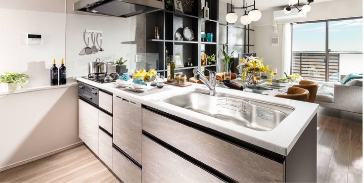 栃木県宇都宮市東宿郷6(マンション)の賃貸物件のキッチン