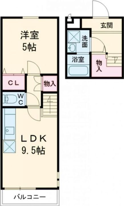 スリーハーブズ天美西の間取り