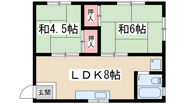 大阪府大阪市淀川区宮原1(マンション)の賃貸物件の間取り