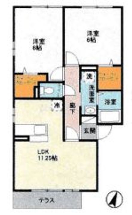神奈川県南足柄市和田河原(アパート)の賃貸物件の間取り