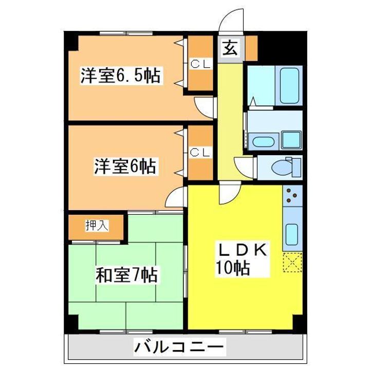 広島県東広島市西条町助実(マンション)の賃貸物件の間取り