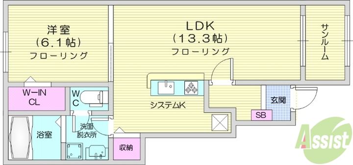 エトワール Cの間取り