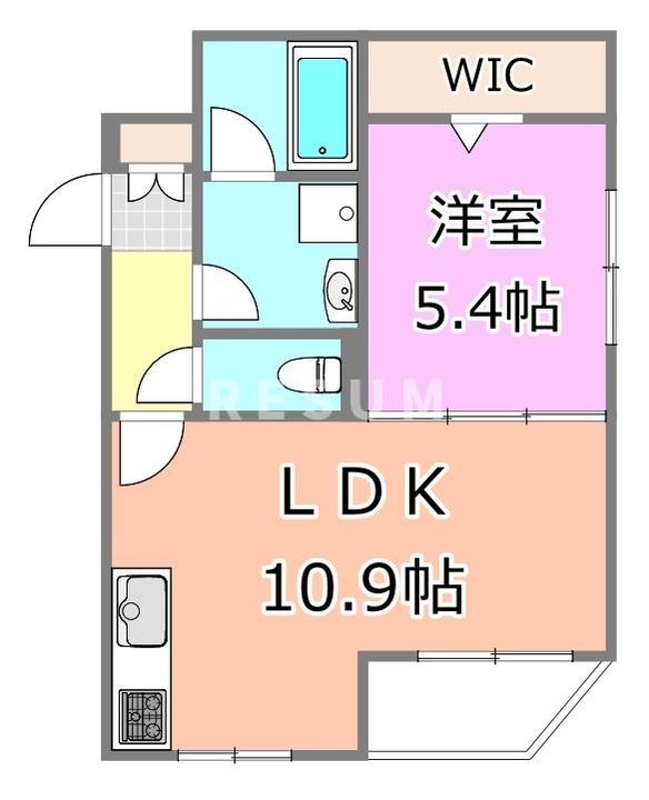 千葉県千葉市稲毛区緑町1(マンション)の賃貸物件の間取り