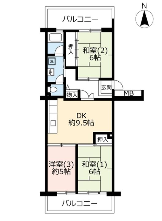 URメゾン堀切八丁目の間取り