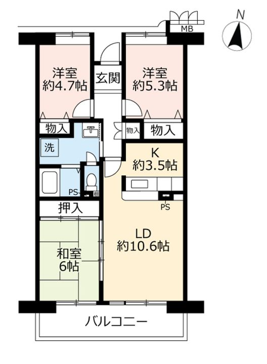 URアーバンラフレ小幡の間取り