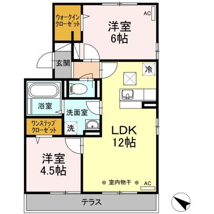 神奈川県茅ヶ崎市堤(アパート)の賃貸物件の間取り