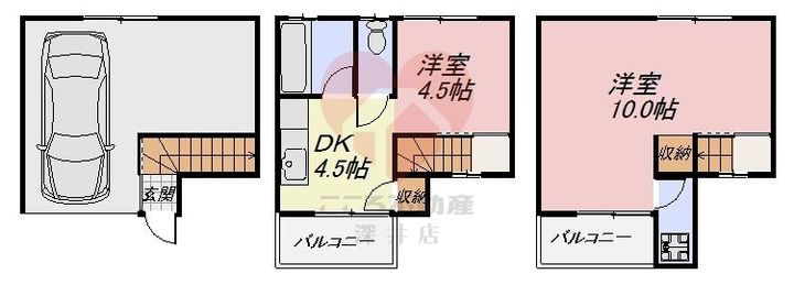 大阪府東大阪市大蓮南4(一戸建)の賃貸物件の間取り