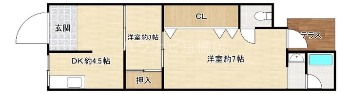 大阪府大阪市旭区太子橋2(一戸建)の賃貸物件の間取り