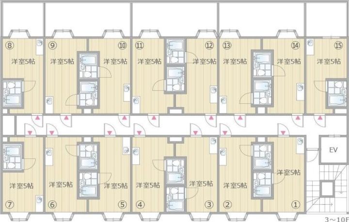 大阪府大阪市都島区都島本通4(マンション)の賃貸物件の間取り