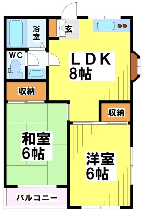 東京都調布市菊野台2(マンション)の賃貸物件の間取り