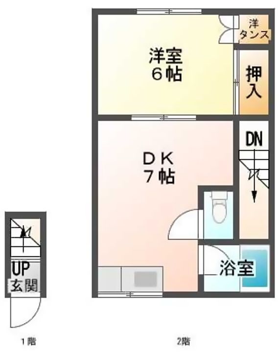 コーポなりたB棟の間取り