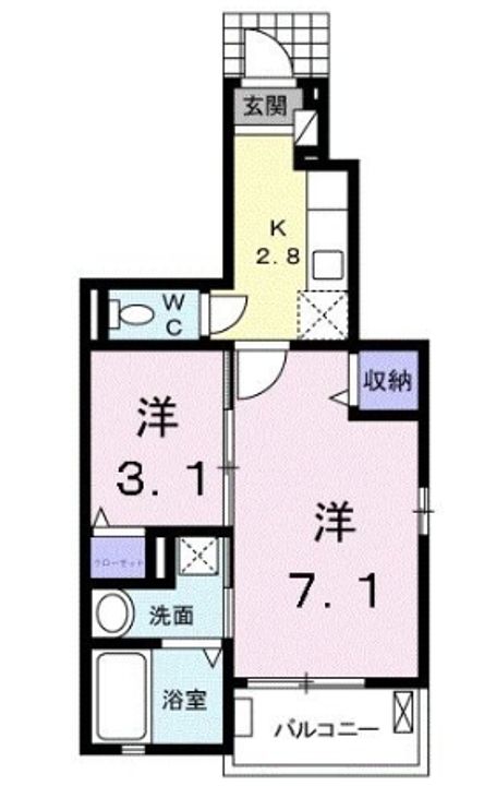 愛知県名古屋市南区星崎1(アパート)の賃貸物件の間取り