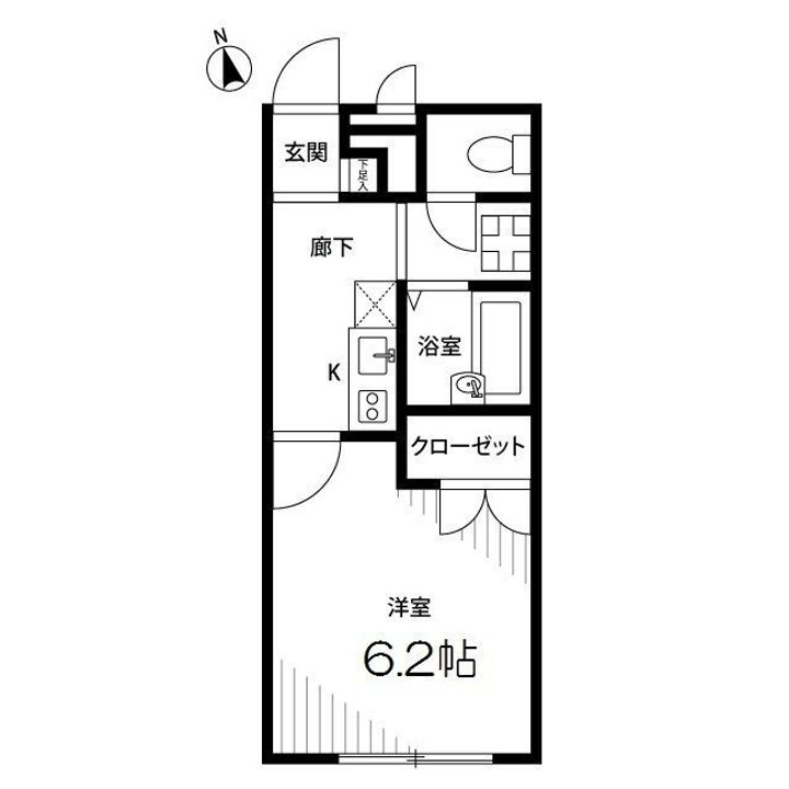 東京都稲城市矢野口(アパート)の賃貸物件の間取り