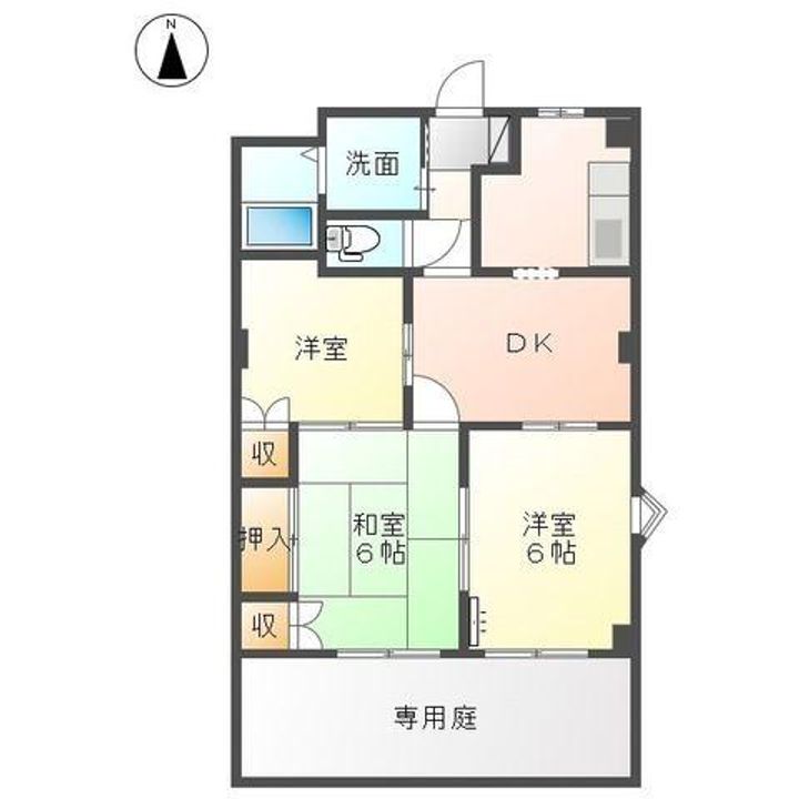 愛知県名古屋市名東区高間町(マンション)の賃貸物件の間取り