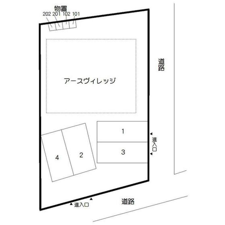 アースヴィレッジの地図