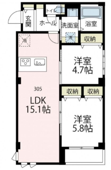 神奈川県海老名市社家2(アパート)の賃貸物件の間取り