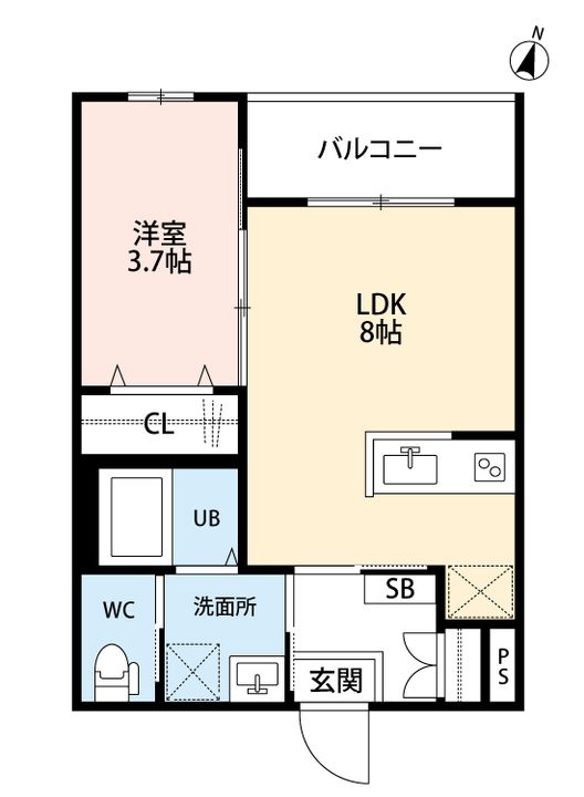 福岡県福岡市東区和白1(アパート)の賃貸物件の間取り