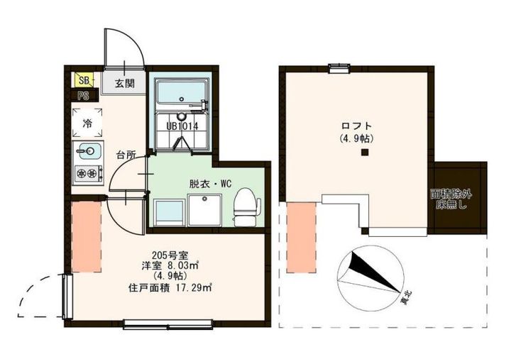 Moon Star KANAMACHIの間取り