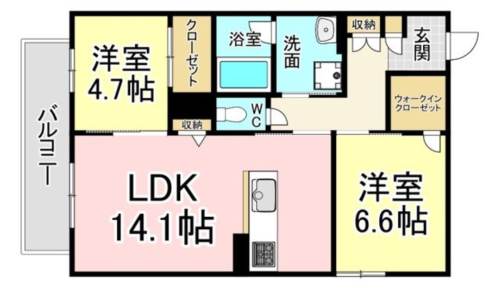シャーメゾン西鳴水の間取り