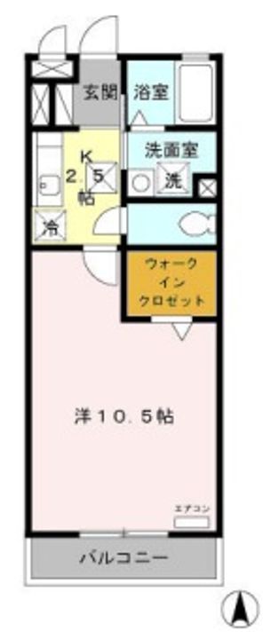 神奈川県小田原市田島(アパート)の賃貸物件の間取り