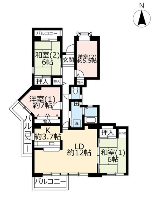 URアクティ学園西町の間取り