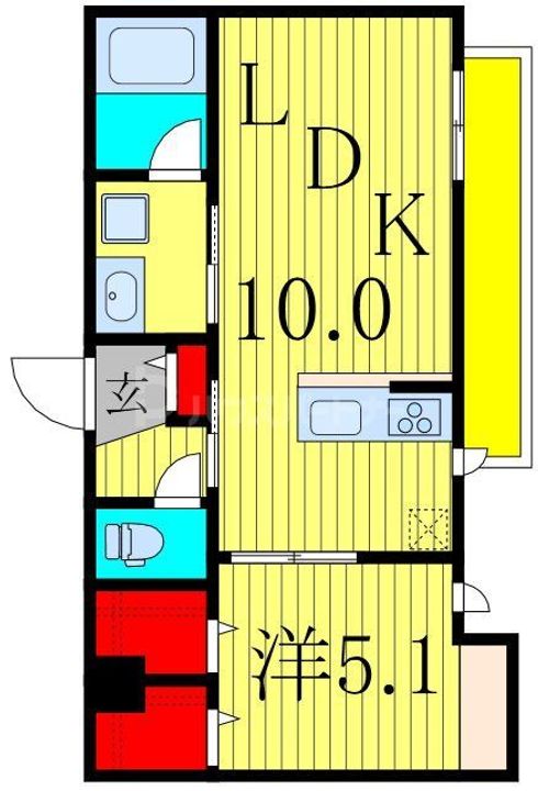 千葉県市川市末広2(マンション)の賃貸物件の間取り