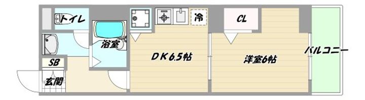 大阪府大阪市淀川区宮原1(マンション)の賃貸物件の間取り