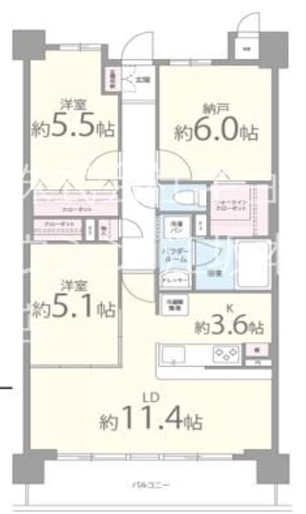 大阪府吹田市千里山東4(マンション)の賃貸物件の間取り