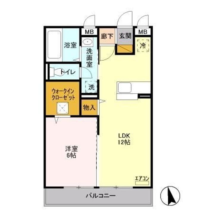 埼玉県さいたま市岩槻区諏訪3(アパート)の賃貸物件の間取り