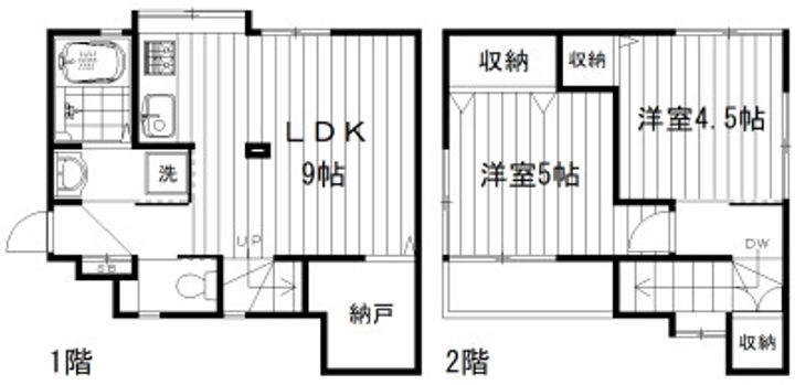 東京都中野区本町6(一戸建)の賃貸物件の間取り
