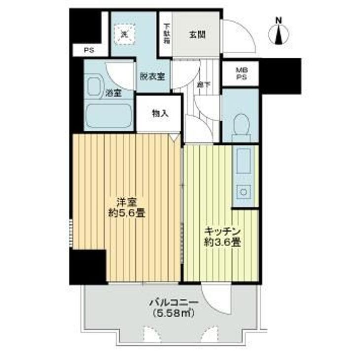 京都府京都市下京区麓町(マンション)の賃貸物件の間取り