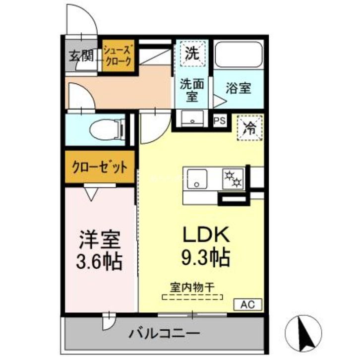 静岡県浜松市中央区下池川町(アパート)の賃貸物件の間取り