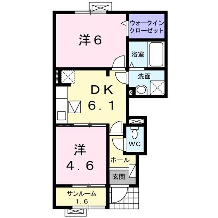 クレディ フル-ル Aの間取り