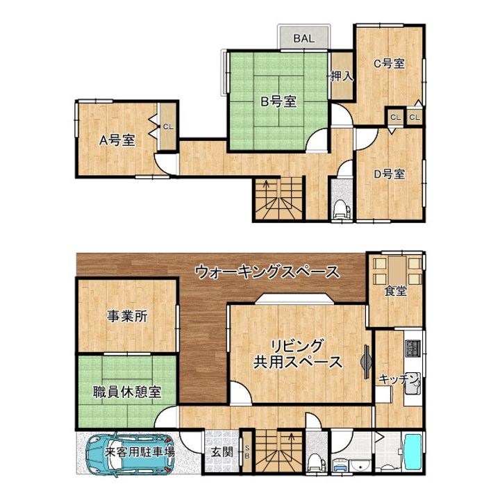 千葉県柏市花野井(一戸建)の賃貸物件の間取り