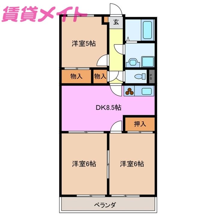 レジデンス優珈里の間取り