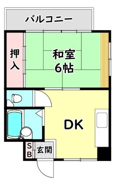 大阪府寝屋川市萱島本町(マンション)の賃貸物件の間取り